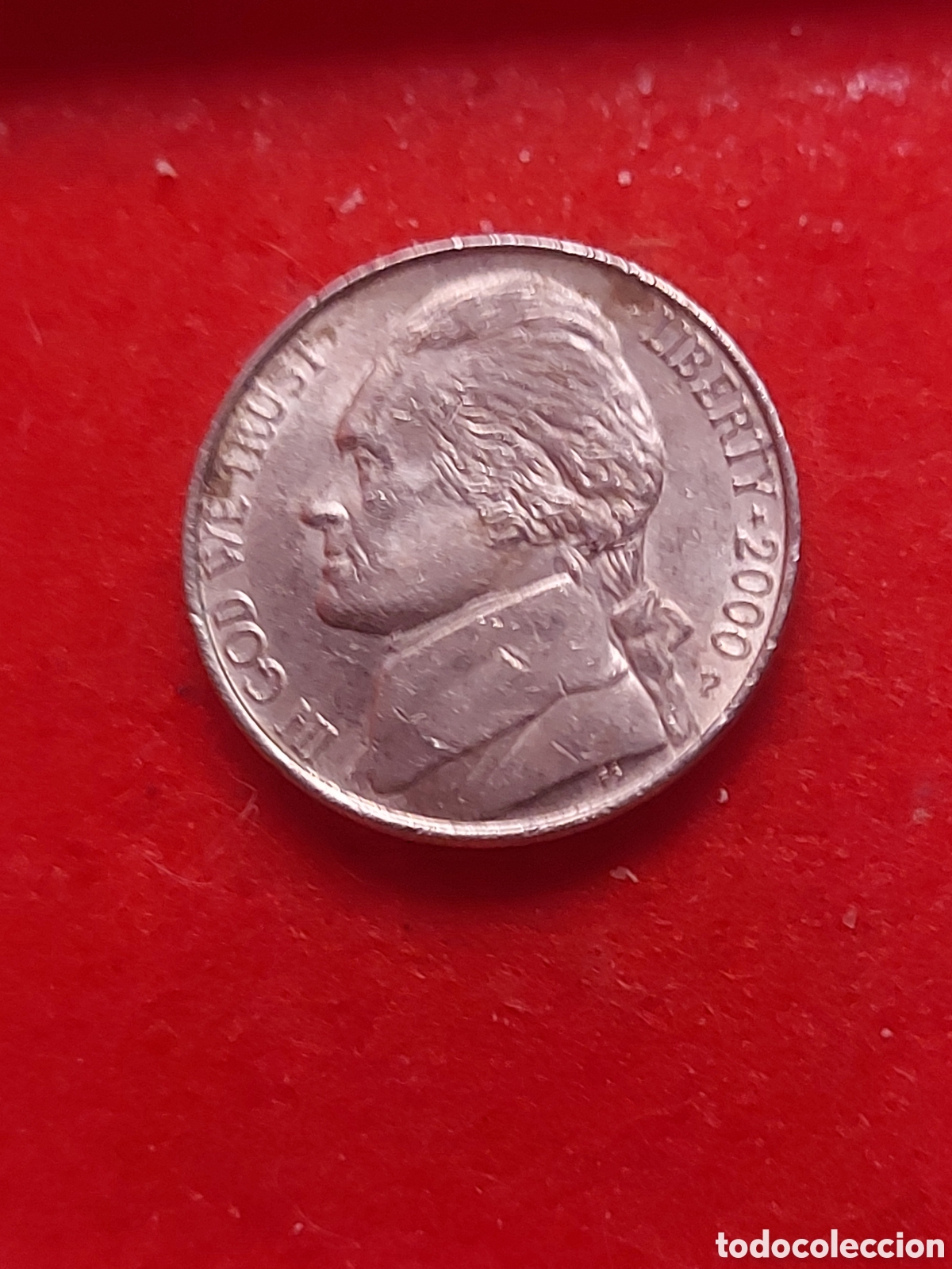 Monedas antiguas de Am&eacute;rica: MONEDA USA 5 CENTAVOS FIVE CENTS ESTADOS UNIDOS 2000 P