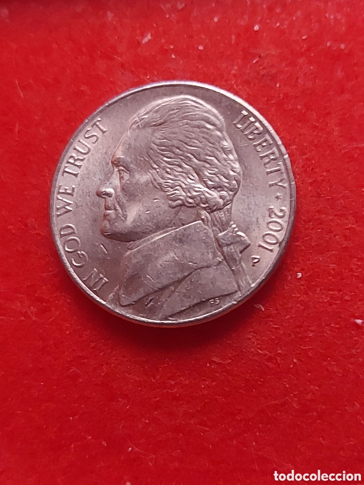 Monedas antiguas de Am&eacute;rica: MONEDA USA 5 CENTAVOS FIVE CENTS ESTADOS UNIDOS 2001 P