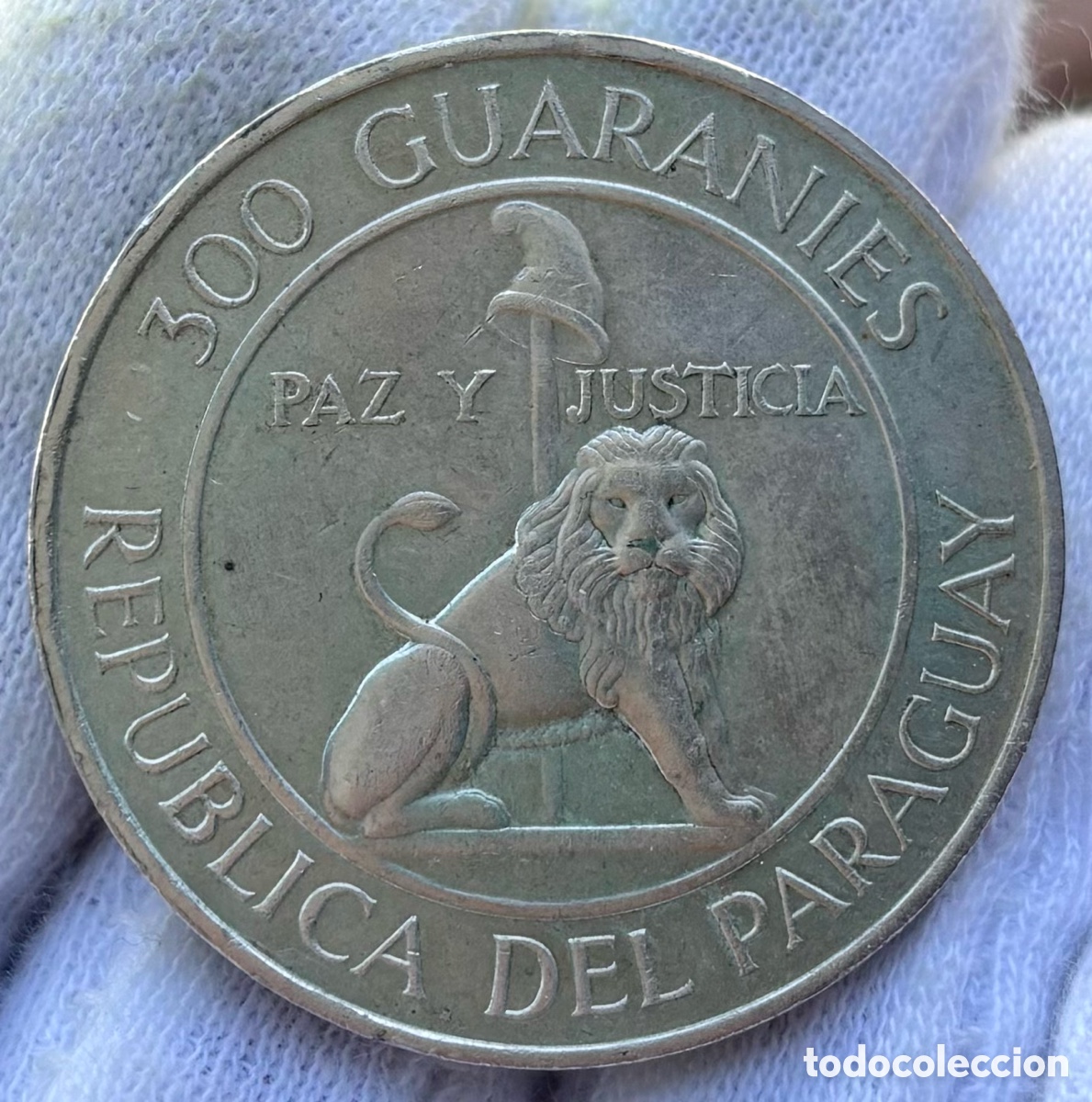 Monedas antiguas de Am&eacute;rica: Moneda PLATA PARAGUAY 300 Guaran&iacute;es 1973