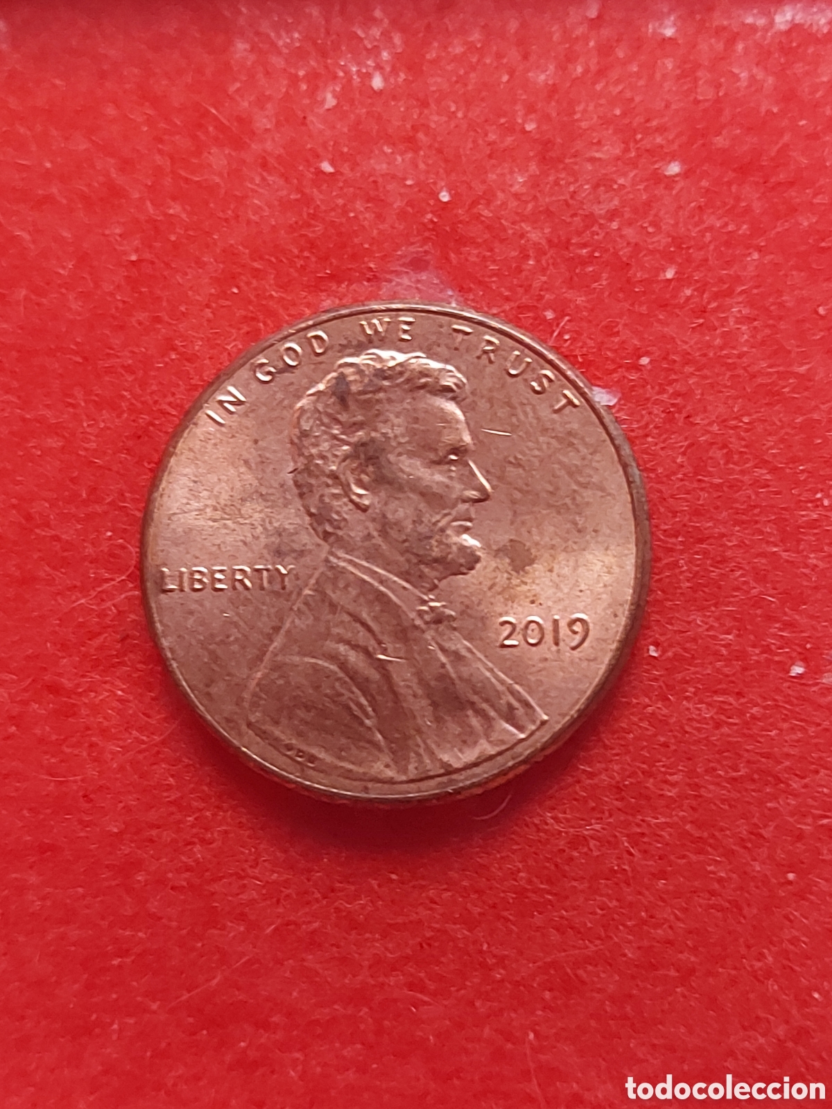 Monedas antiguas de Am&eacute;rica: MONEDA ESTADOS UNIDOS USA EEUU. ONE CENT. A&Ntilde;O 2019. ESCUDO E PLURIBUS UNUM.