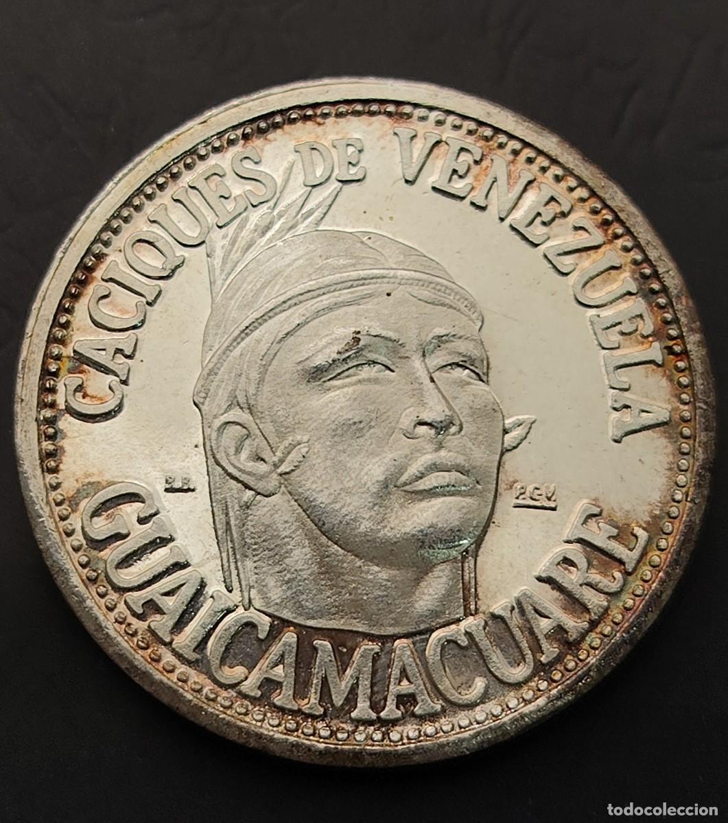 Monedas antiguas de Am&eacute;rica: VENEZUELA A&Ntilde;O 1959 CACIQUES DE VENEZUELA &rdquo; GUAICAMACUARE &rdquo; PLATA (999)