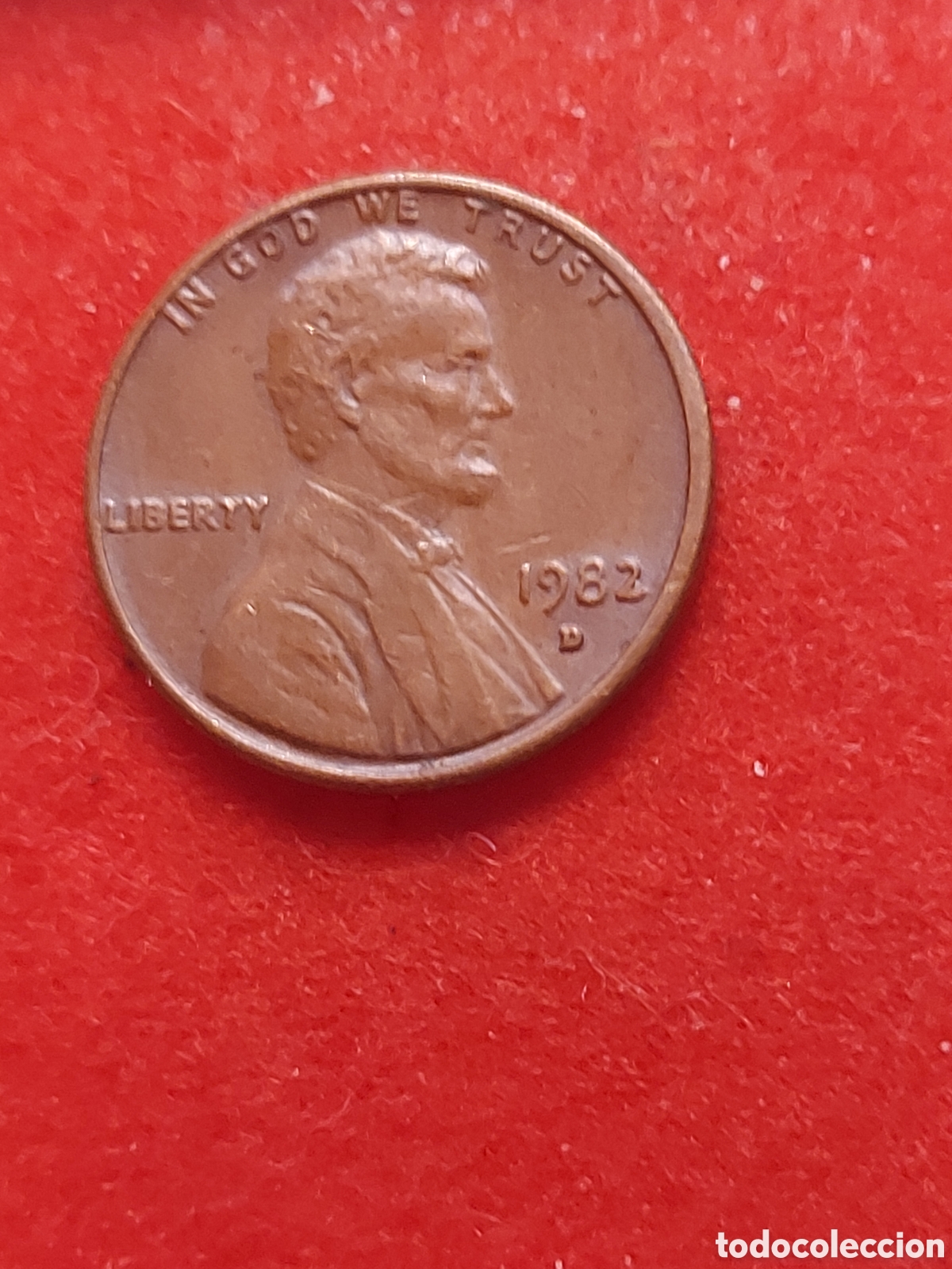 Monedas antiguas de Am&eacute;rica: MONEDA ESTADOS UNIDOS EEUU 1 CENTAVO ONE CENT 1982 D