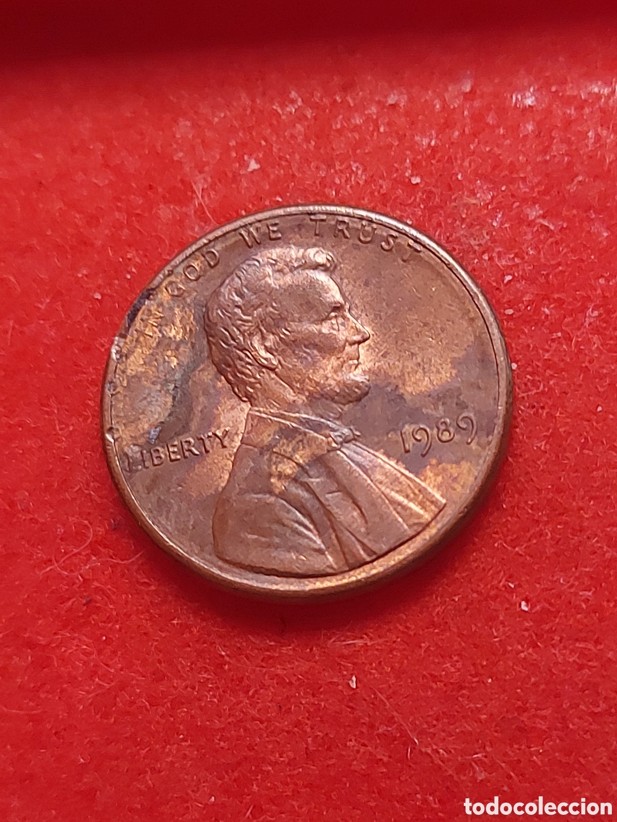 Monedas antiguas de Am&eacute;rica: MONEDA ESTADOS UNIDOS EEUU 1 CENTAVO ONE CENT 1989