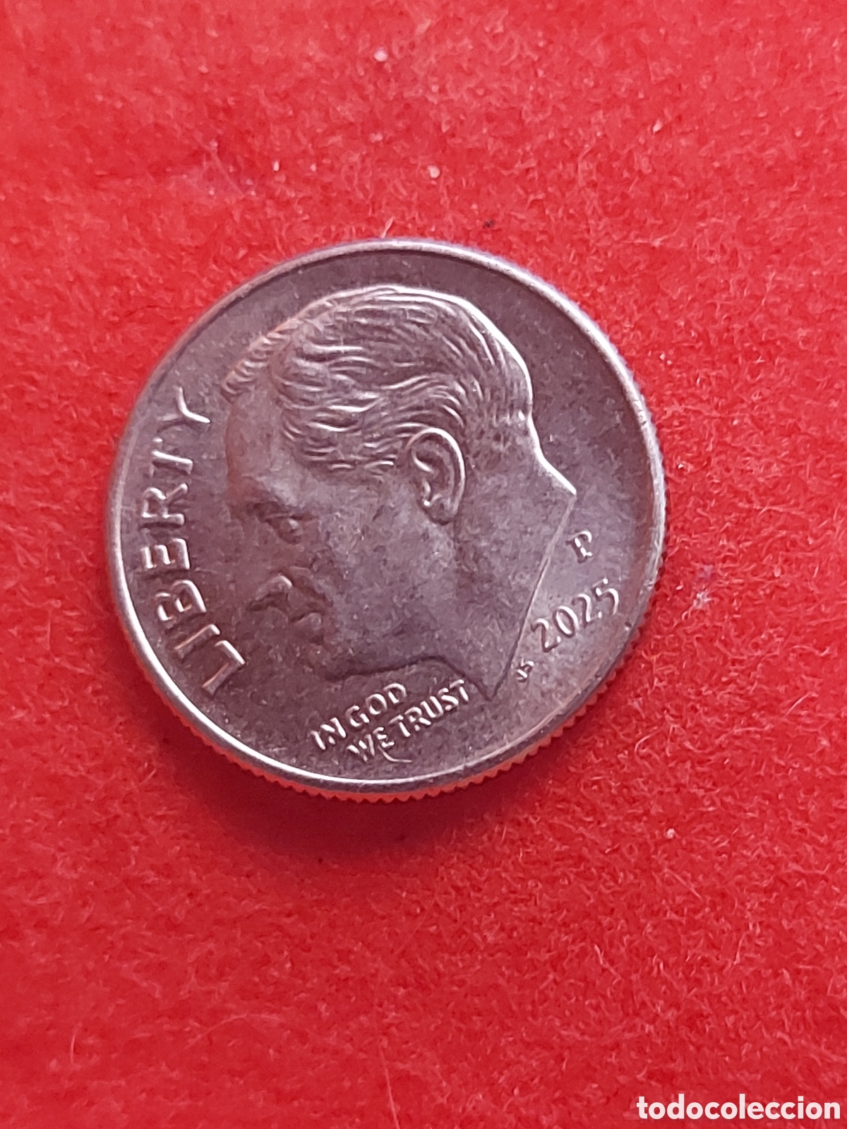 Monedas antiguas de Am&eacute;rica: MONEDA DE ESTADOS UNIDOS EEUU USA 1 DIME(10 CENTAVOS ROOSEVELT DIME 2025 P