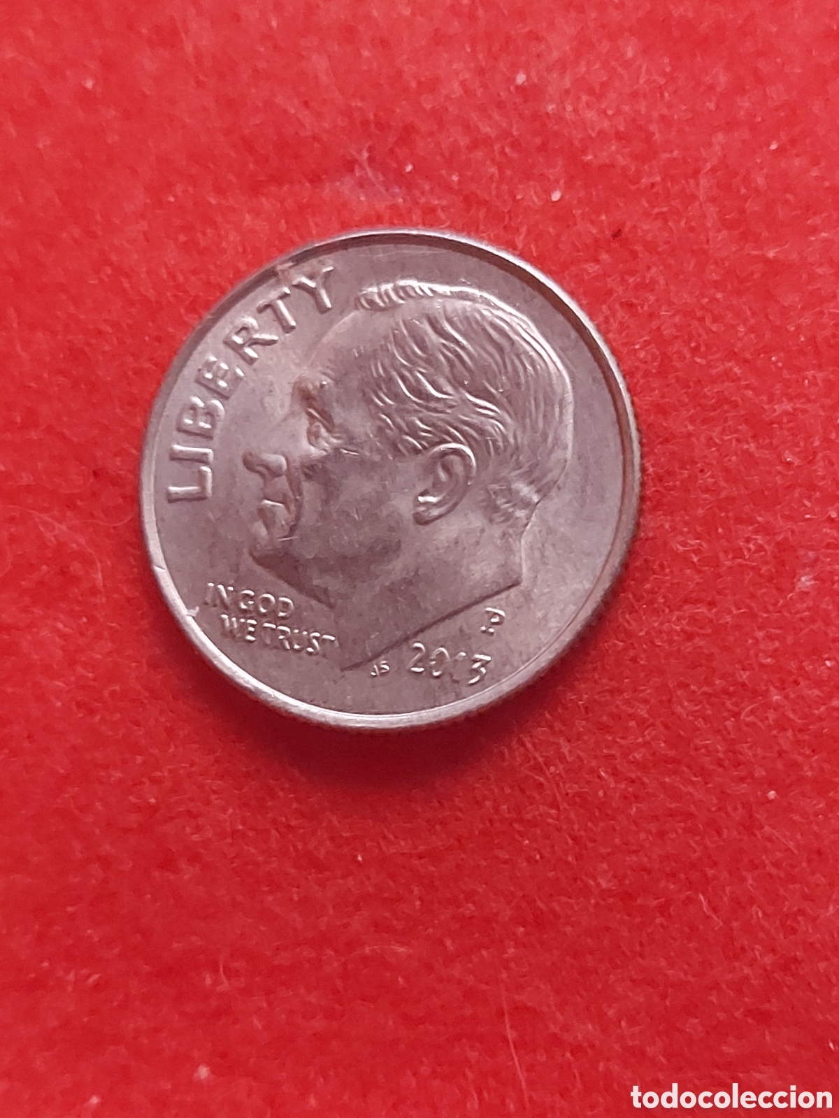 Monedas antiguas de Am&eacute;rica: MONEDA DE ESTADOS UNIDOS EEUU USA 1 DIME(10 CENTAVOS ROOSEVELT DIME 2013 P