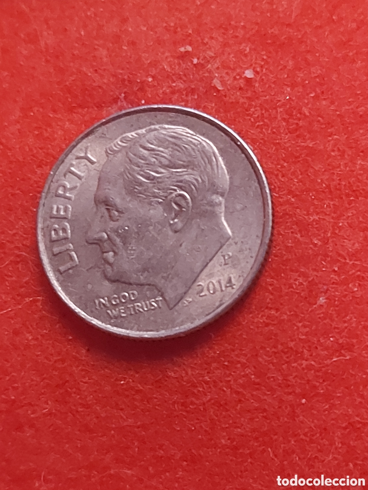 Monedas antiguas de Am&eacute;rica: MONEDA DE ESTADOS UNIDOS EEUU USA 1 DIME(10 CENTAVOS ROOSEVELT DIME 2014 P