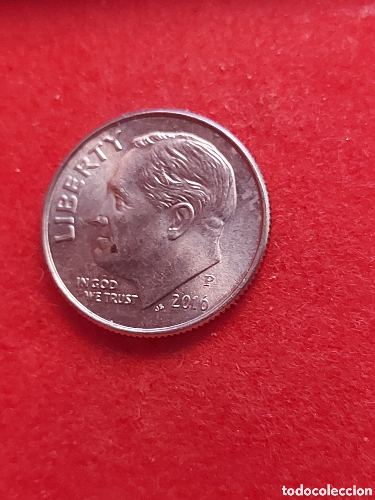 Monedas antiguas de Am&eacute;rica: MONEDA DE ESTADOS UNIDOS EEUU USA 1 DIME(10 CENTAVOS ROOSEVELT DIME 2016 P