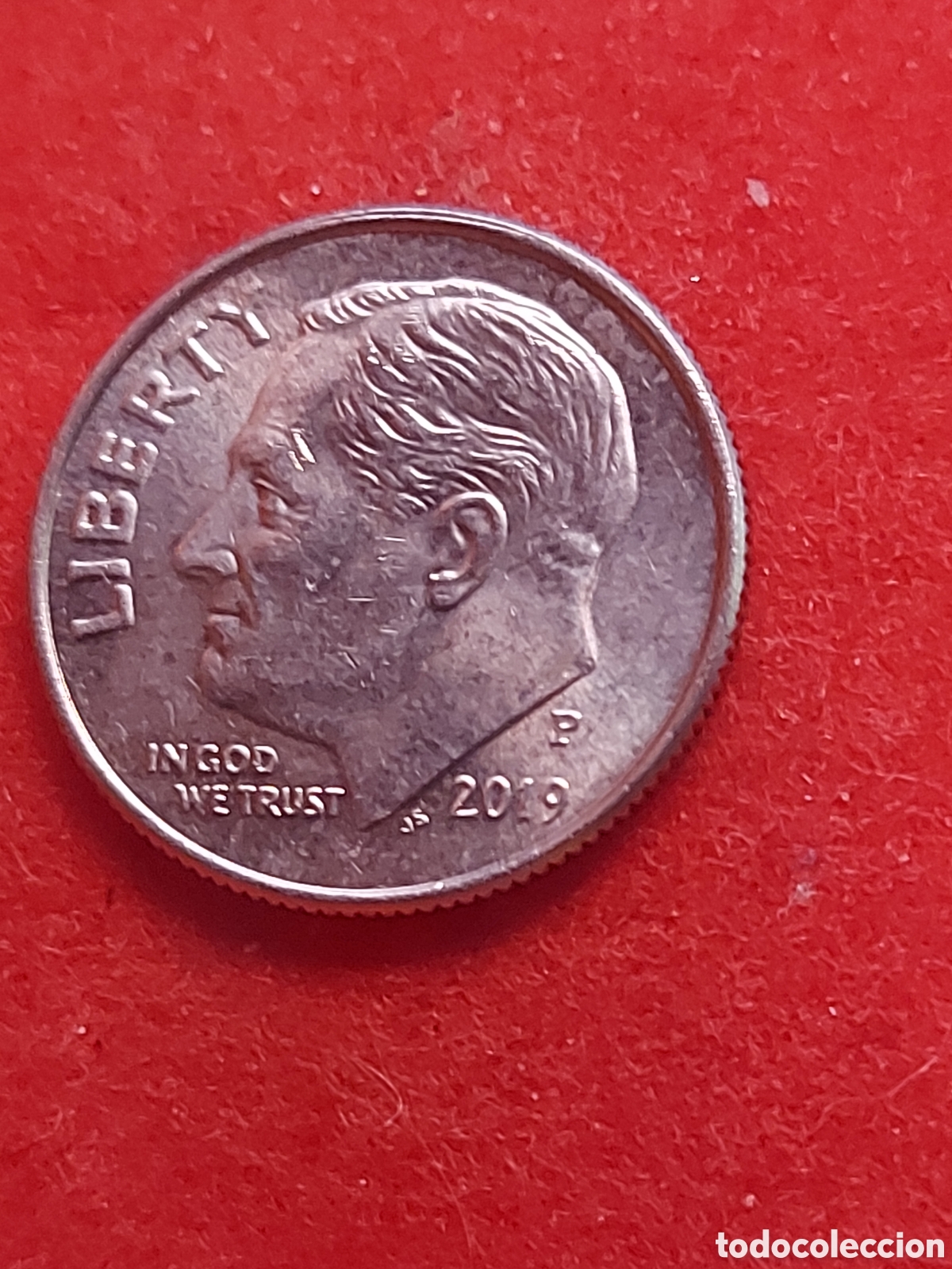 Monedas antiguas de Am&eacute;rica: MONEDA DE ESTADOS UNIDOS EEUU USA 1 DIME(10 CENTAVOS ROOSEVELT DIME 2019 P