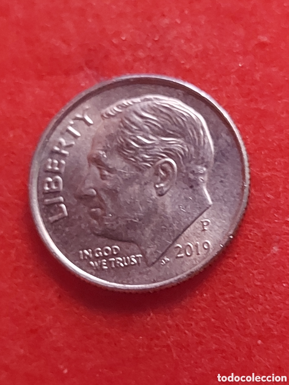 Monedas antiguas de Am&eacute;rica: MONEDA DE ESTADOS UNIDOS EEUU USA 1 DIME(10 CENTAVOS ROOSEVELT DIME 2019 P
