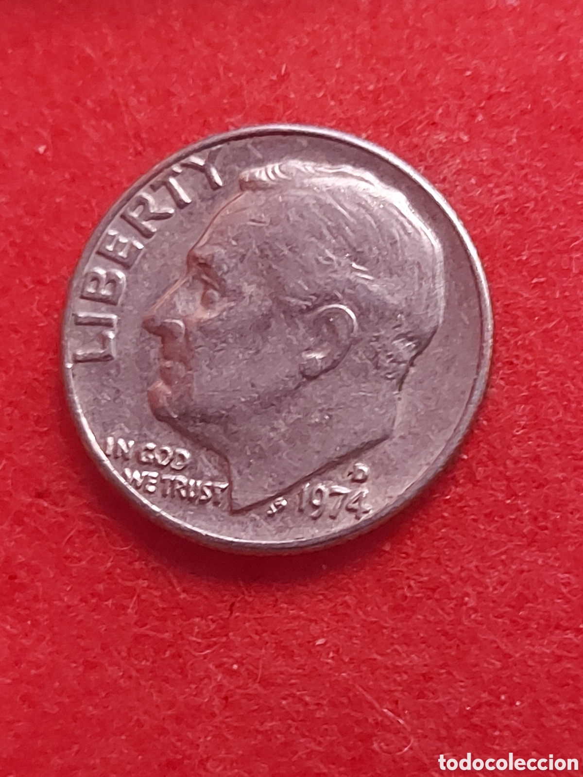Monedas antiguas de Am&eacute;rica: MONEDA DE ESTADOS UNIDOS EEUU USA 1 DIME(10 CENTAVOS ROOSEVELT DIME 1973 D
