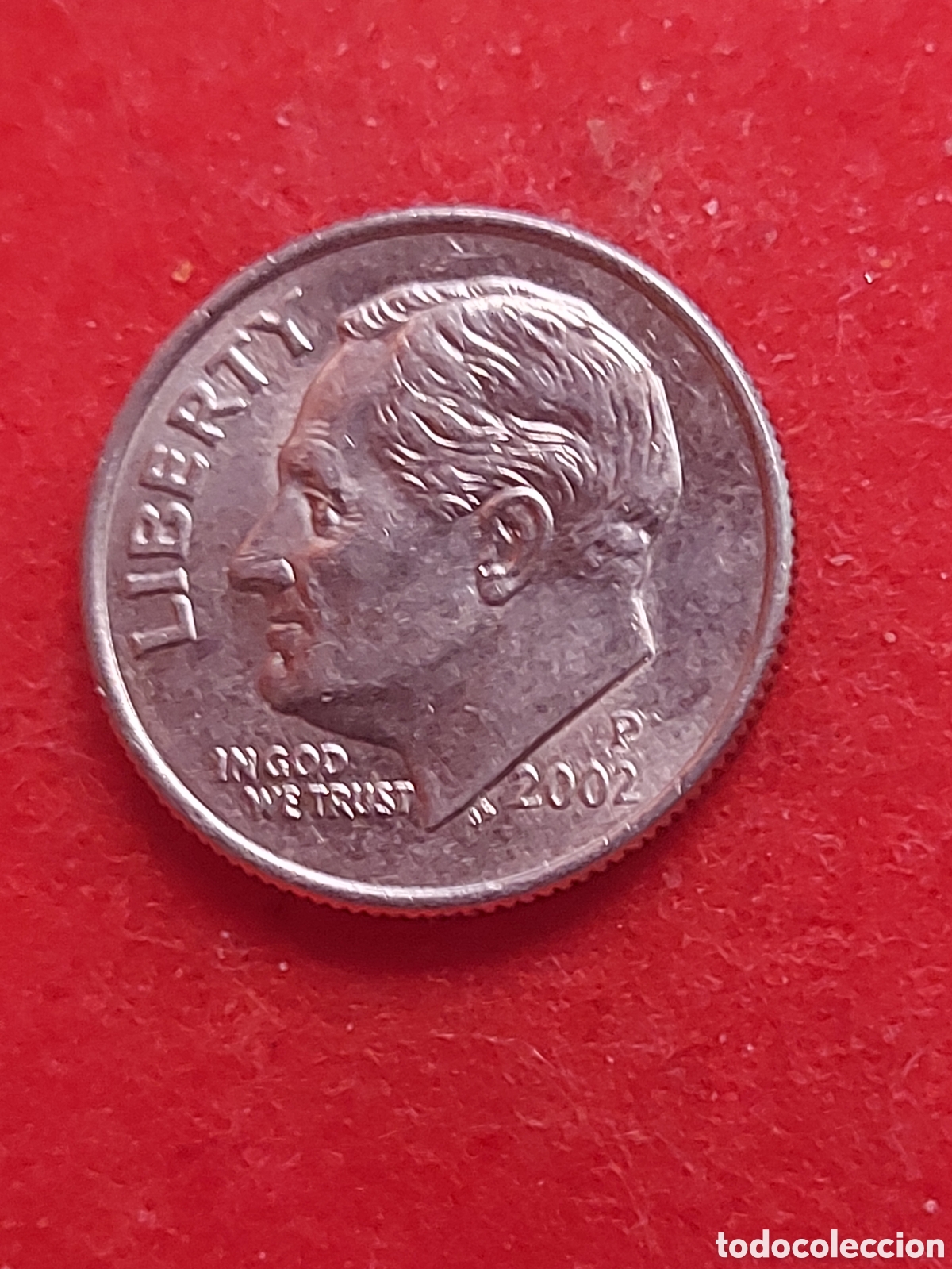 Monedas antiguas de Am&eacute;rica: MONEDA DE ESTADOS UNIDOS EEUU USA 1 DIME(10 CENTAVOS ROOSEVELT DIME 2002 P
