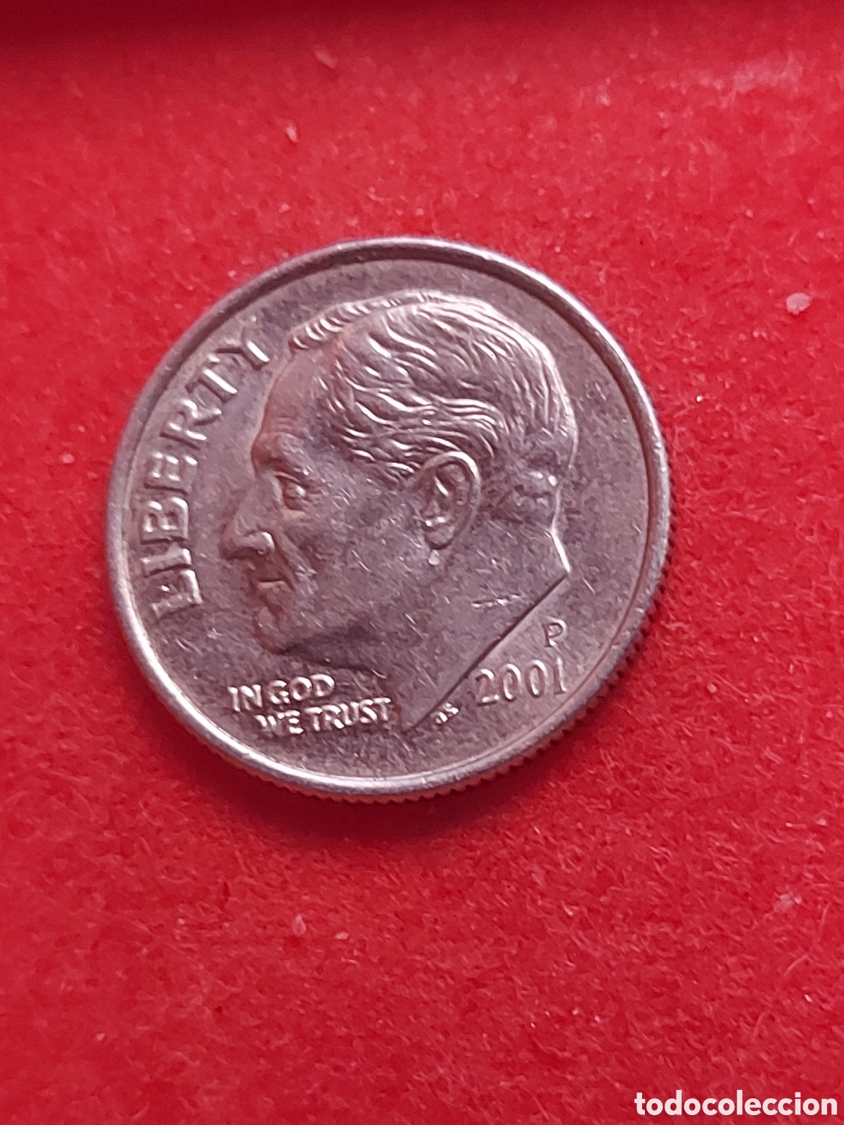 Monedas antiguas de Am&eacute;rica: MONEDA DE ESTADOS UNIDOS EEUU USA 1 DIME(10 CENTAVOS ROOSEVELT DIME 2001 P