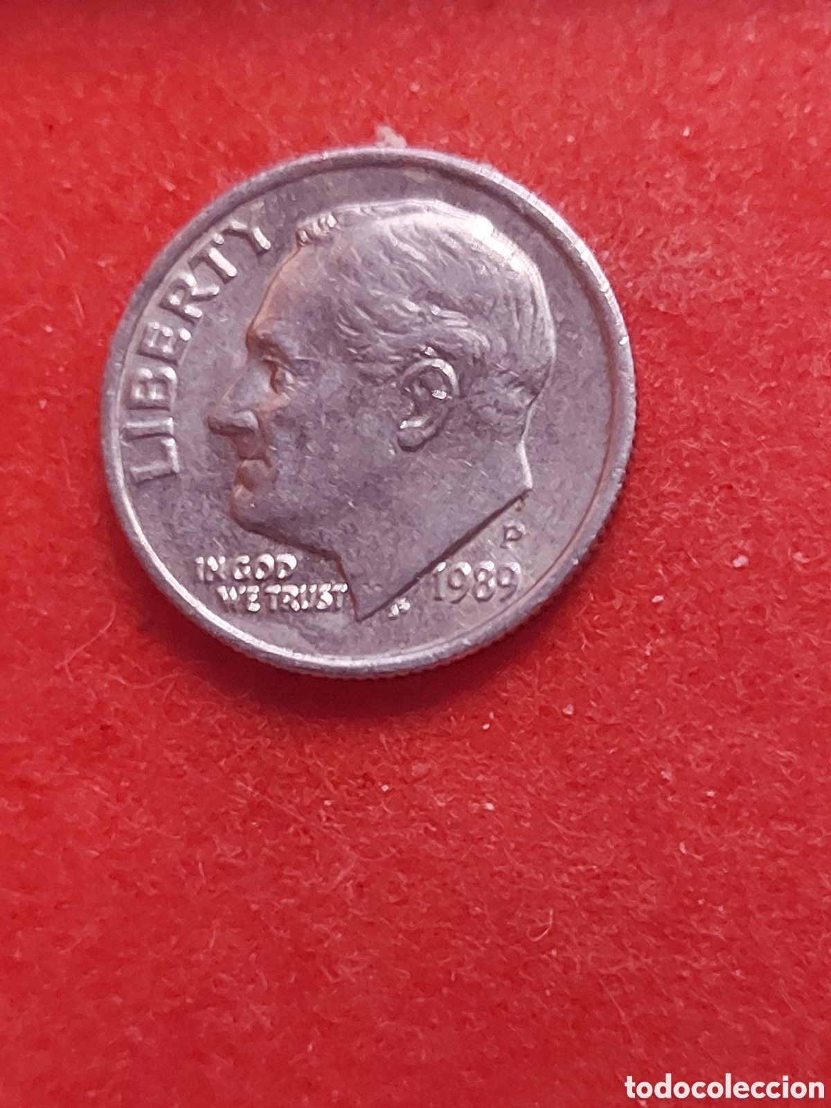 Monedas antiguas de Am&eacute;rica: MONEDA DE ESTADOS UNIDOS EEUU USA 1 DIME(10 CENTAVOS ROOSEVELT DIME 1989 P