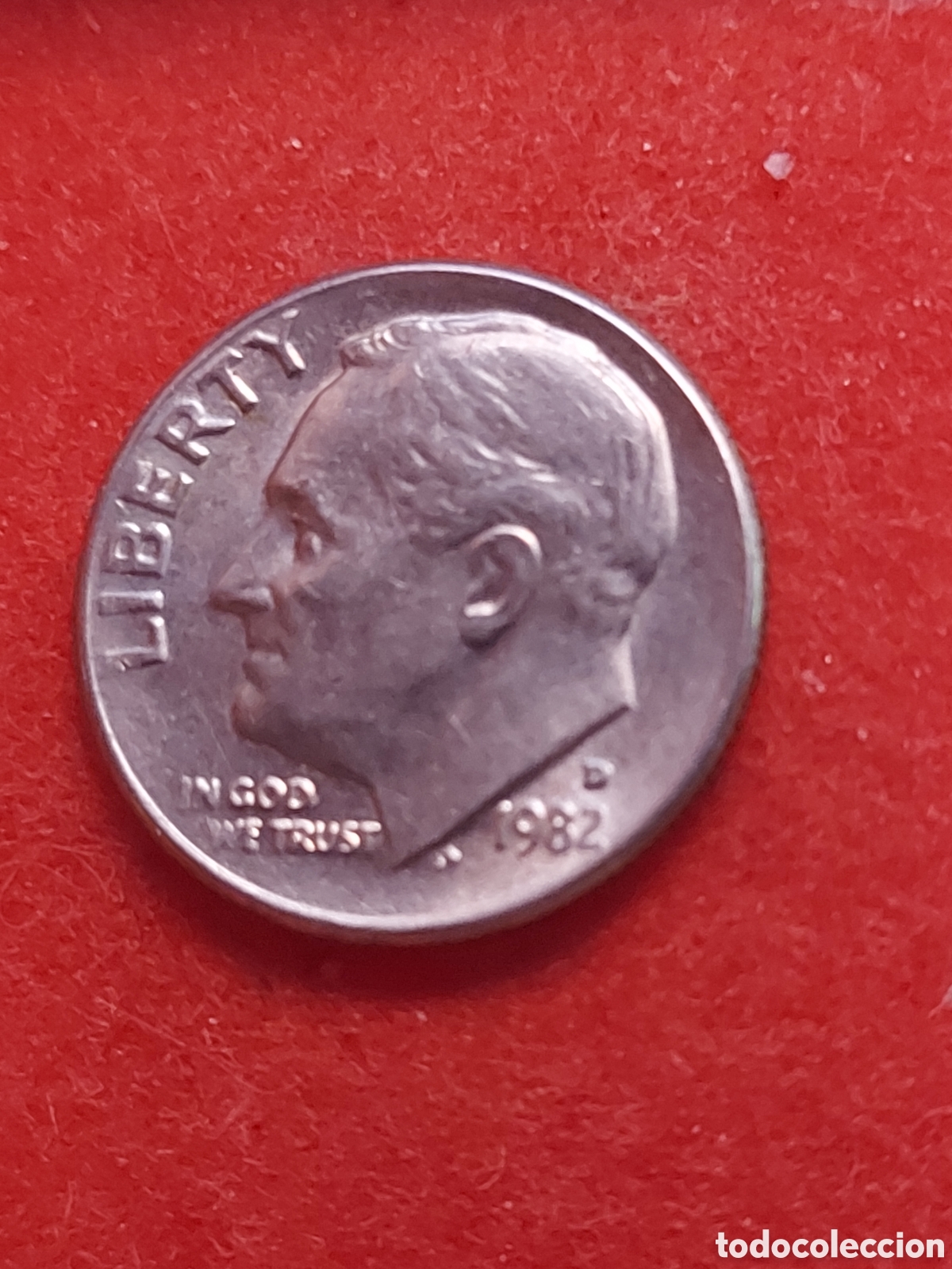 Monedas antiguas de Am&eacute;rica: MONEDA DE ESTADOS UNIDOS EEUU USA 1 DIME(10 CENTAVOS ROOSEVELT DIME 1982 D