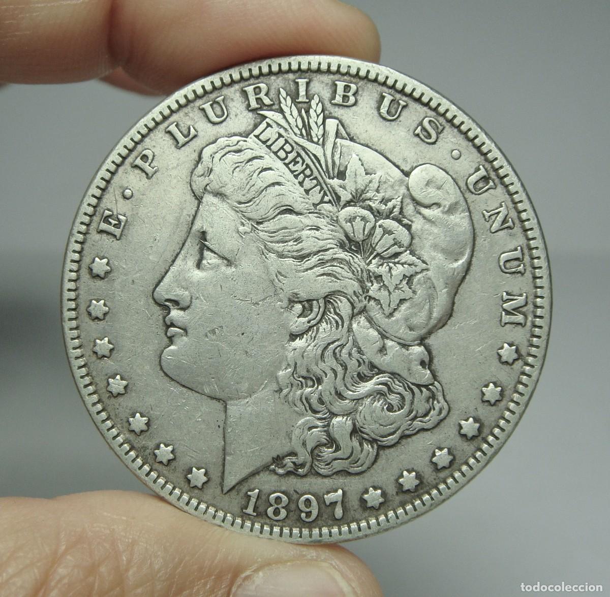 Monedas antiguas de Am&eacute;rica: 1 D&oacute;lar. PLATA. U.S.A - Philadelphia - 1897