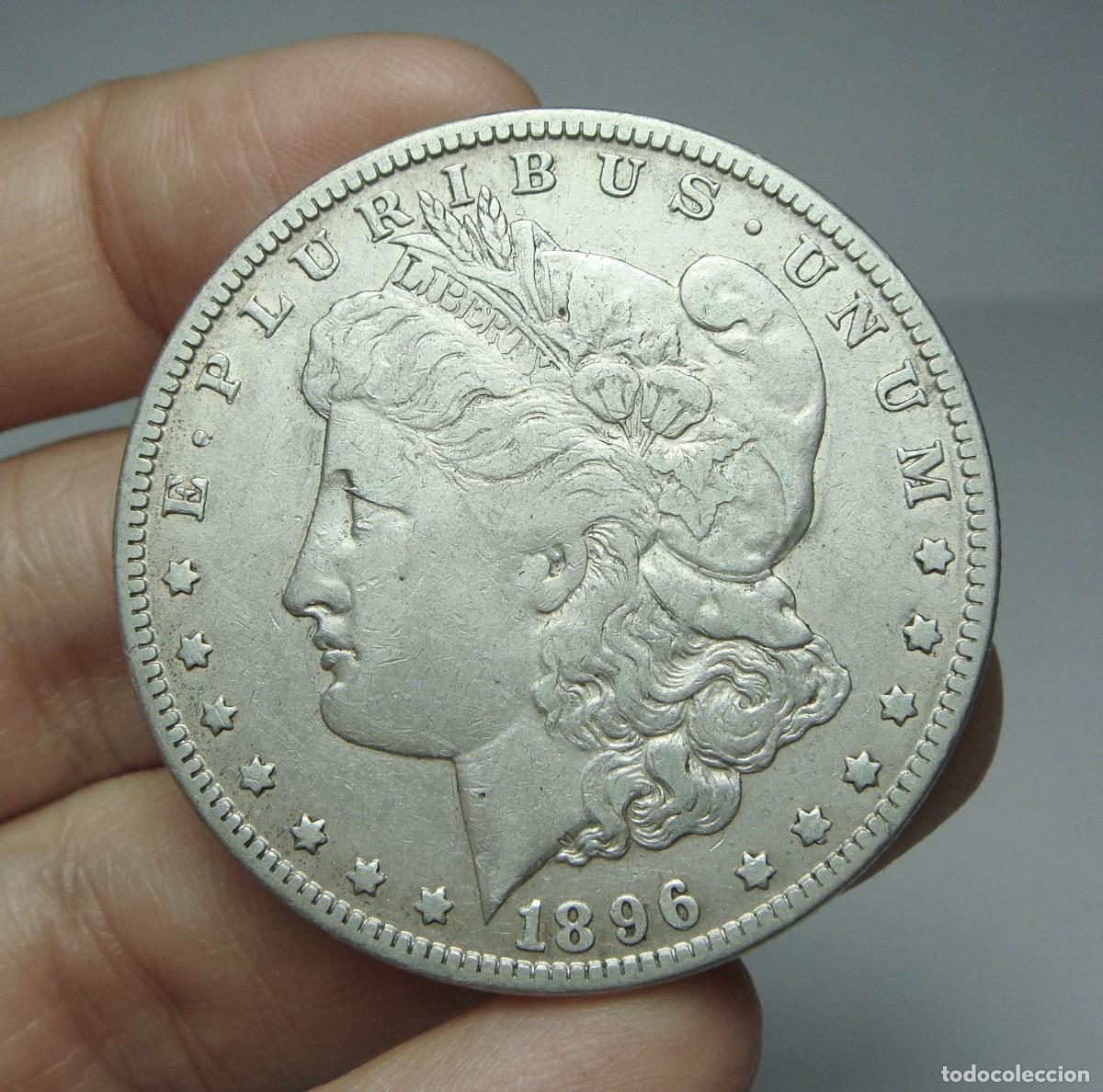 Monedas antiguas de Am&eacute;rica: 1 D&oacute;lar. PLATA. U.S.A - New Orleans - 1896