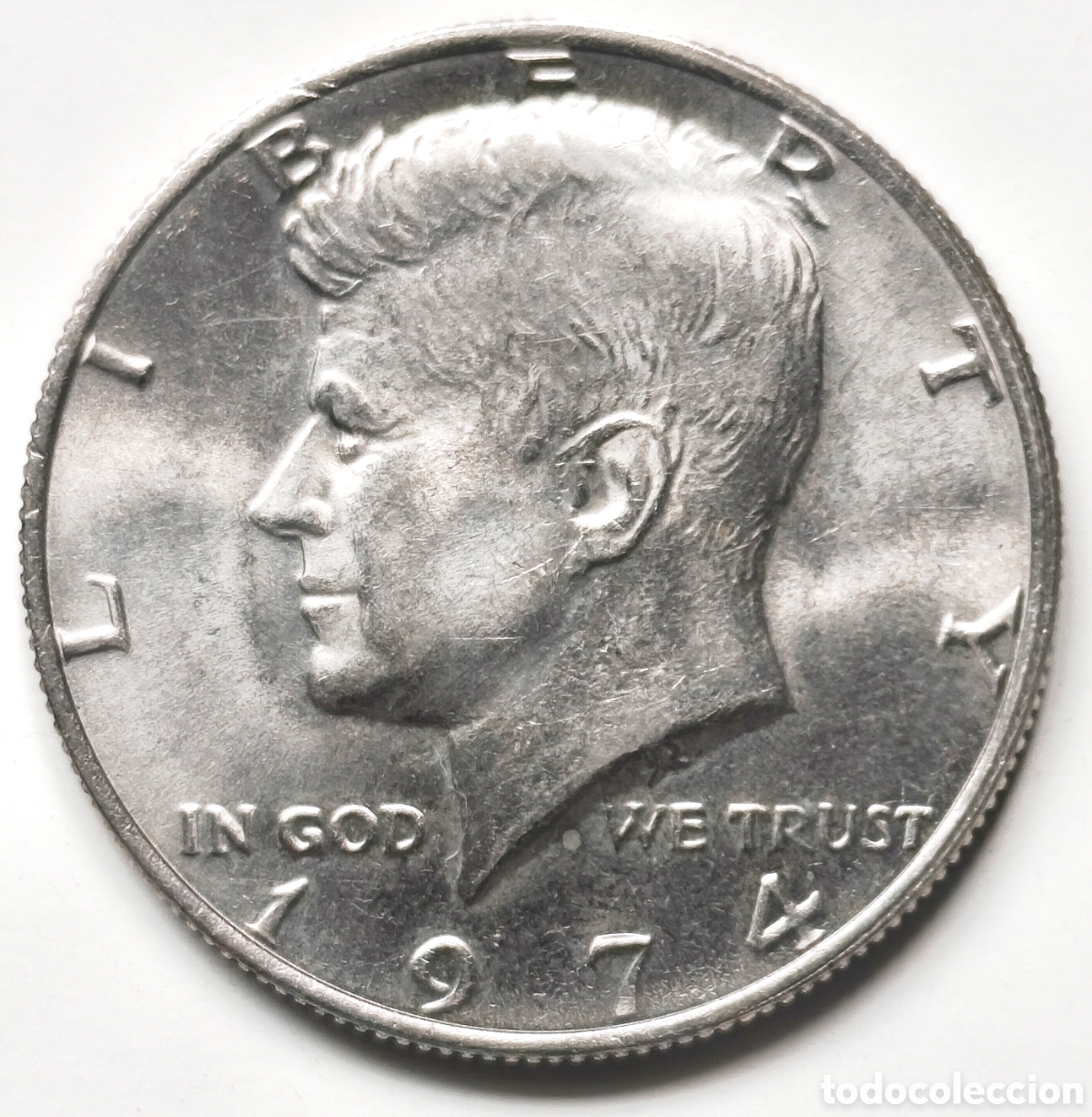 Monedas antiguas de Am&eacute;rica: Estados Unidos, Half dollar de 1974, EBC+