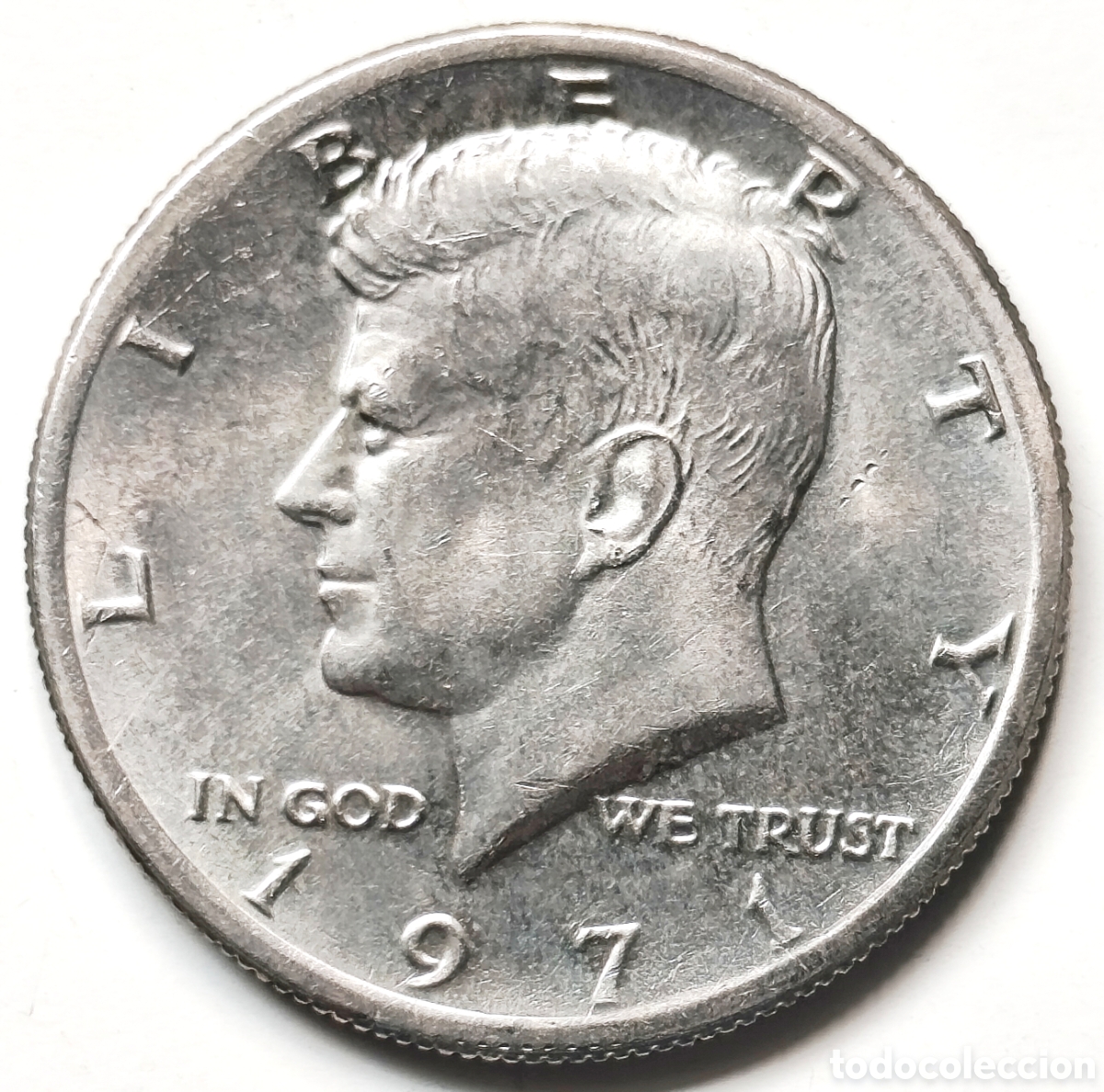 Monedas antiguas de Am&eacute;rica: Estados Unidos, Half dollar de 1971, EBC+