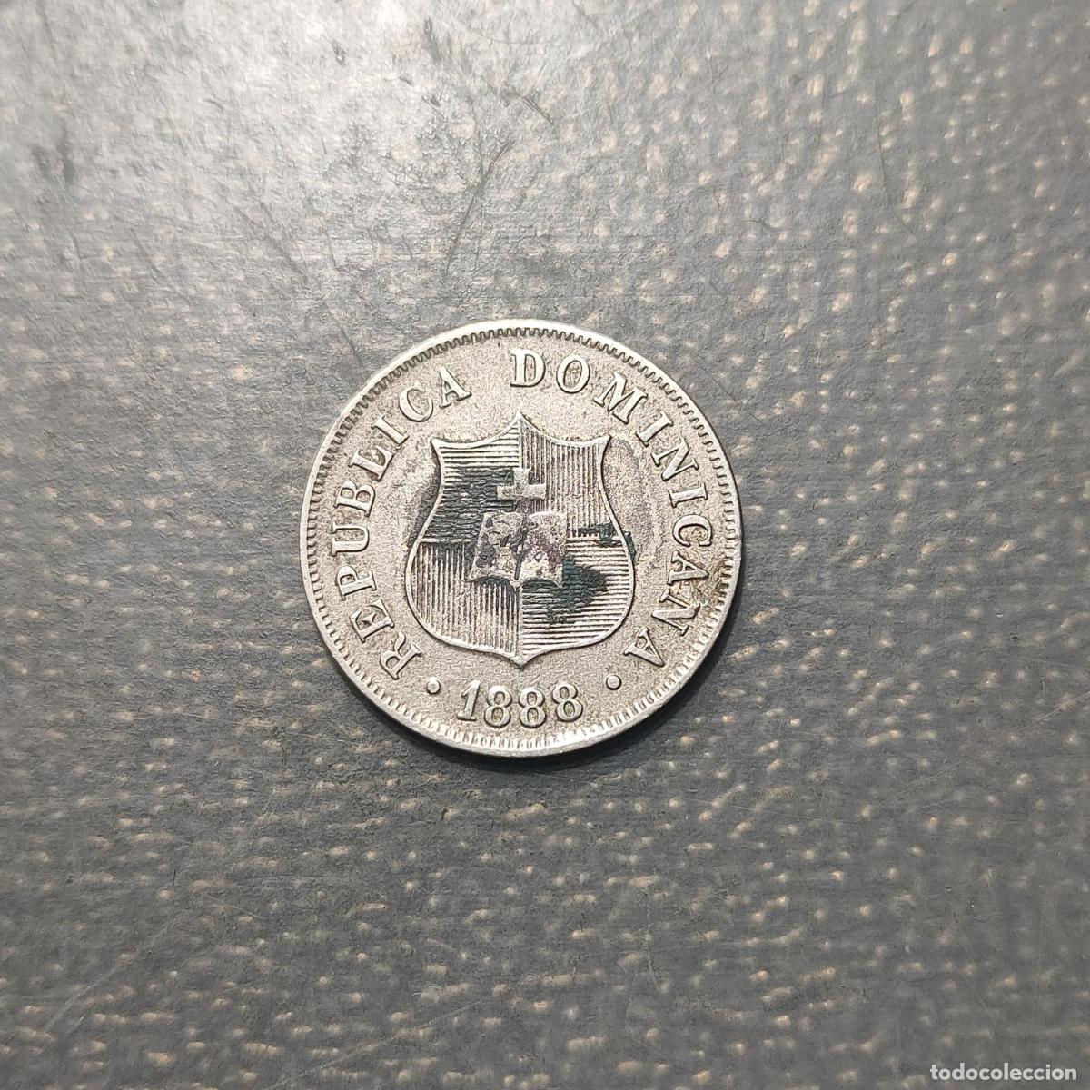 Monedas antiguas de Am&eacute;rica: REPUBLICA DOMINICANA 2 1/2 CENTAVOS 1888 A MBC