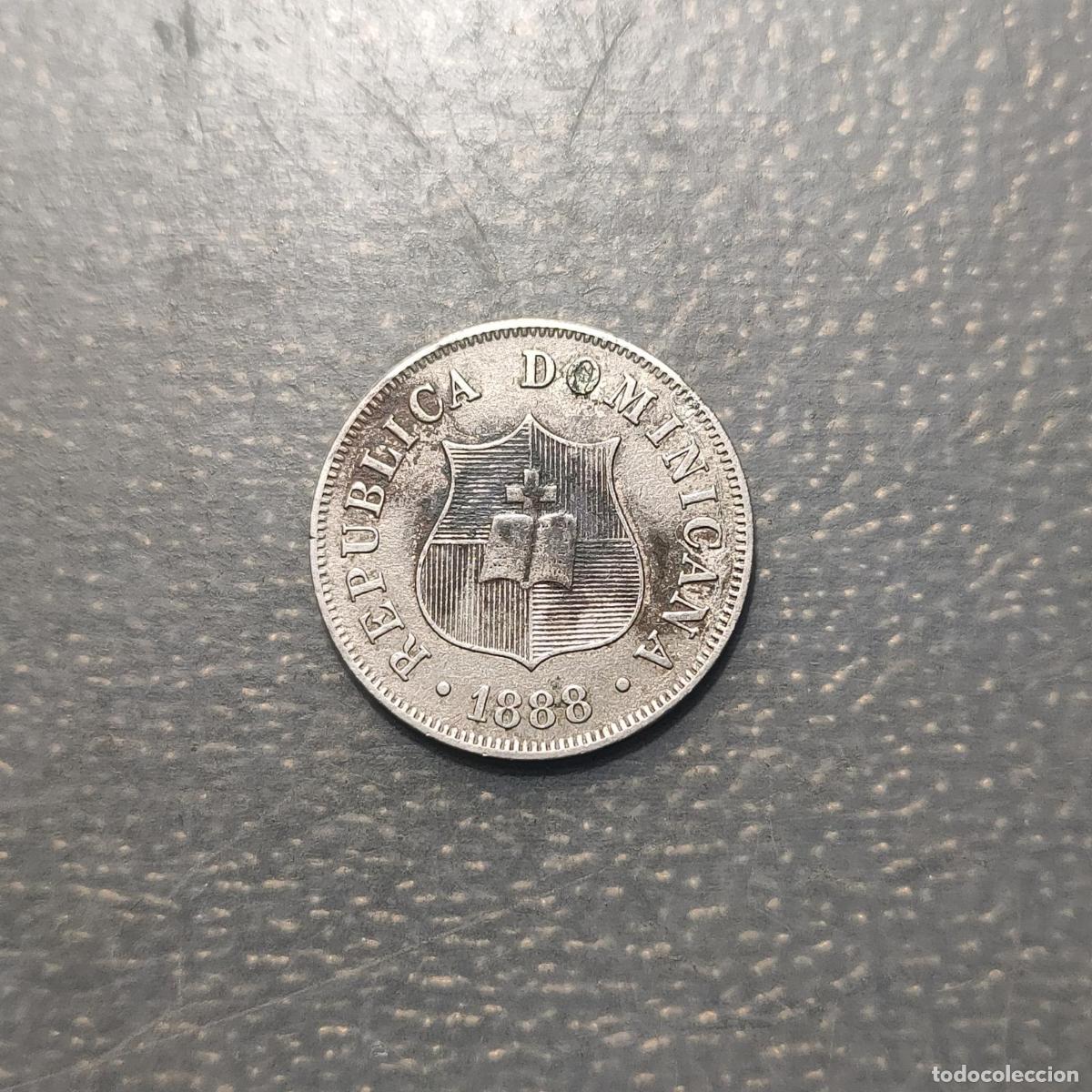 Monedas antiguas de Am&eacute;rica: REPUBLICA DOMINICANA 2 1/2 CENTAVOS 1888 A MBC-/MBC