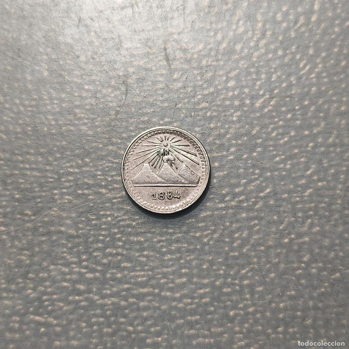 Monedas antiguas de Am&eacute;rica: GUATEMALA 1/4 REAL 1884 EBC