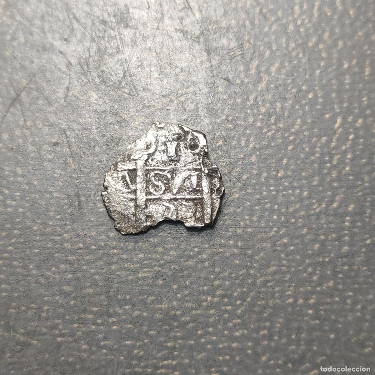 Monedas antiguas de Am&eacute;rica: BOLIVIA POTOSI FELIPE V 1 REAL 1733? COB MACUQUINA CORROSIONES 0,93g