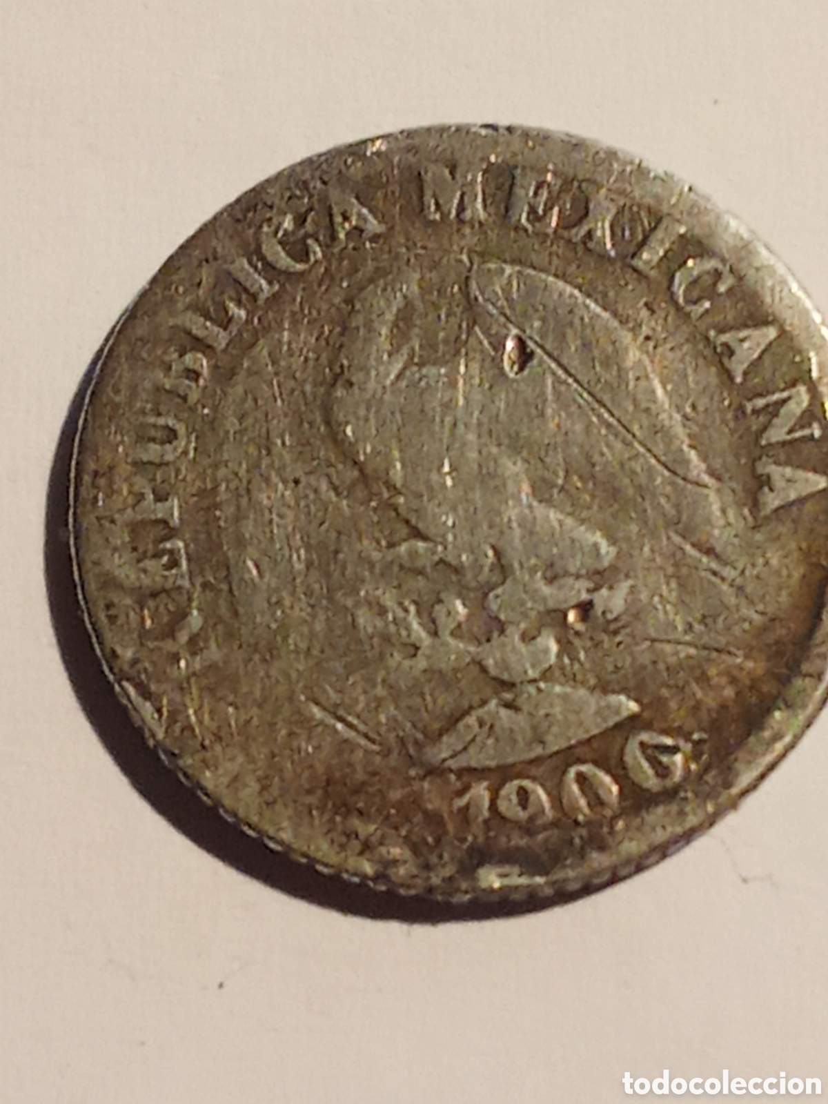 Monedas antiguas de Am&eacute;rica: Moneda plata REPUBLICA MEXICANA 1900 de 10 centavos , JMJ