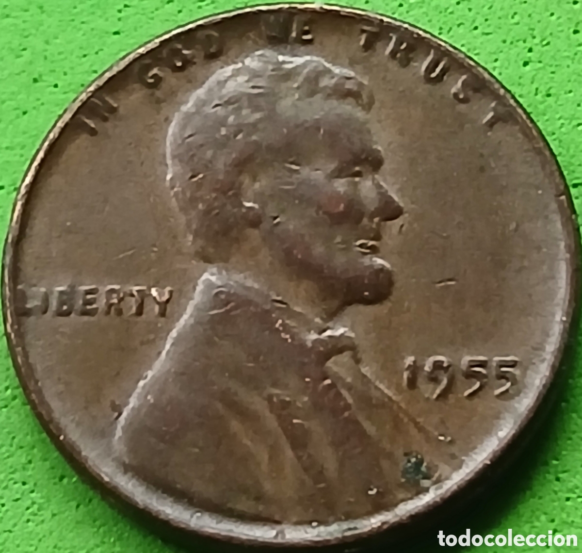 Monedas antiguas de Am&eacute;rica: USA one cent 1955 km#132 sin marca de ceca