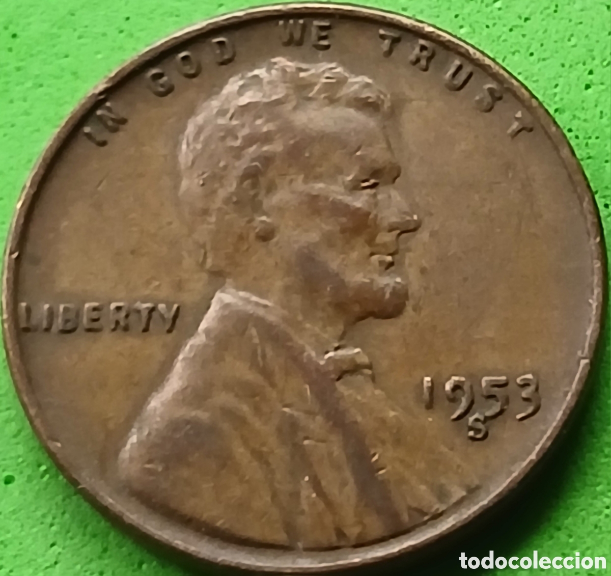 Monedas antiguas de Am&eacute;rica: USA one cent 1953 S km#132