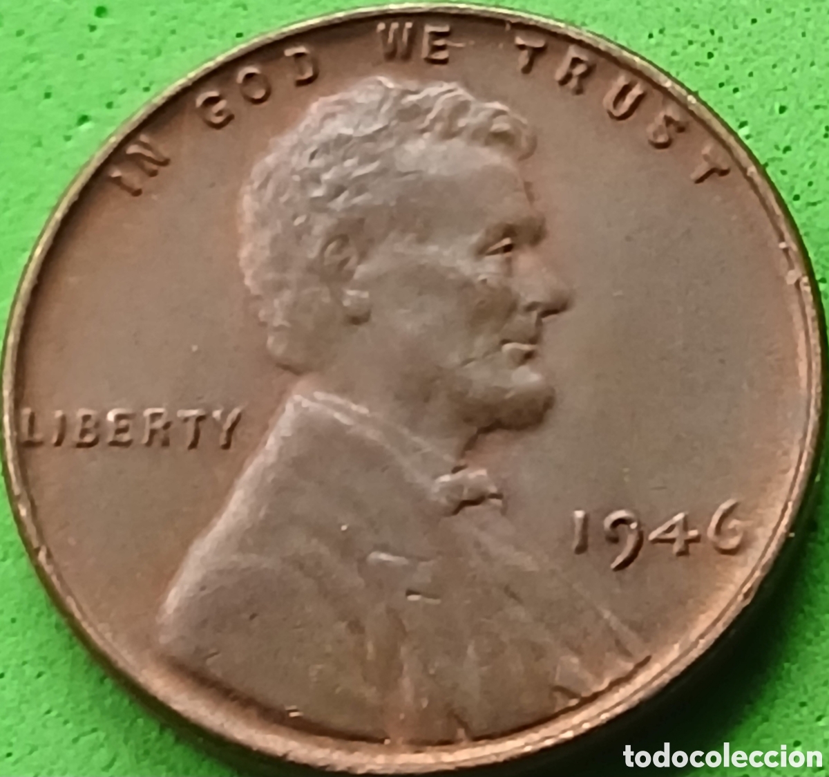 Monedas antiguas de Am&eacute;rica: USA one cent 1946 km#A132 sin marca de ceca