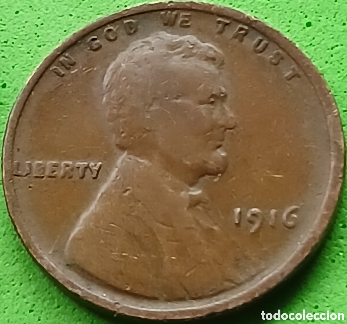 Monedas antiguas de Am&eacute;rica: USA one cent 1916 km#132 sin marca de ceca