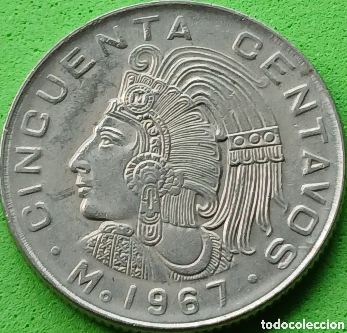 Monedas antiguas de Am&eacute;rica: M&eacute;xico 50 centavos 1967 km#451