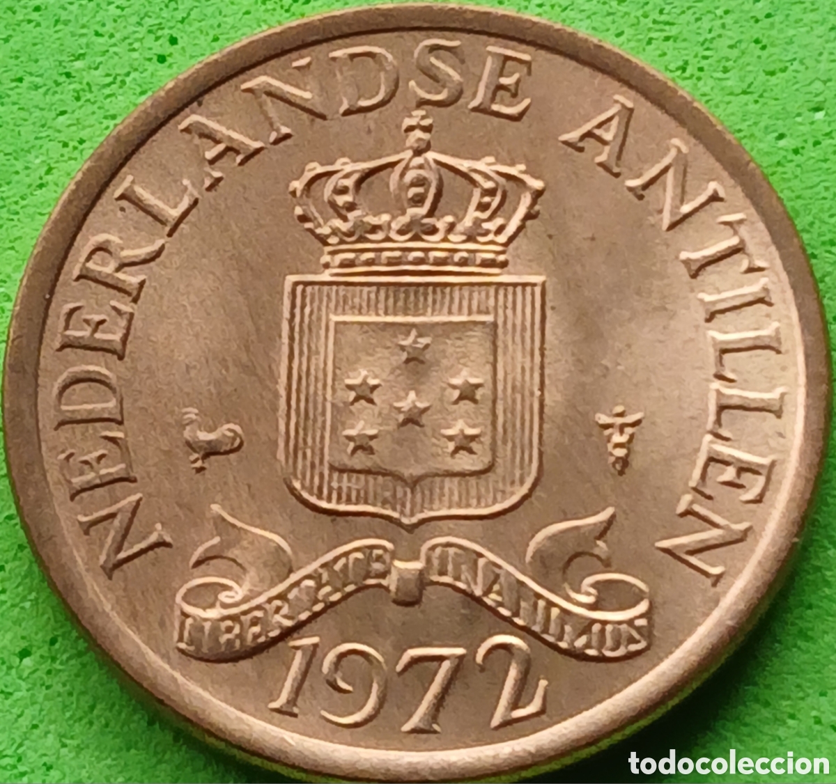 Monedas antiguas de Am&eacute;rica: Antillas Neerlandesas 1 cent 1972 km#8 poco com&uacute;n