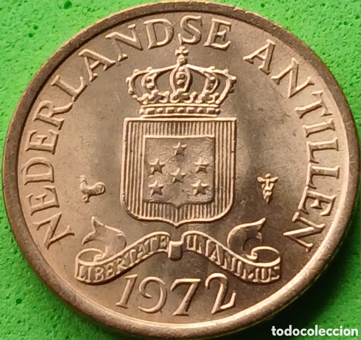 Monedas antiguas de Am&eacute;rica: Antillas Neerlandesas 1 cent 1972 km#8 poco com&uacute;n
