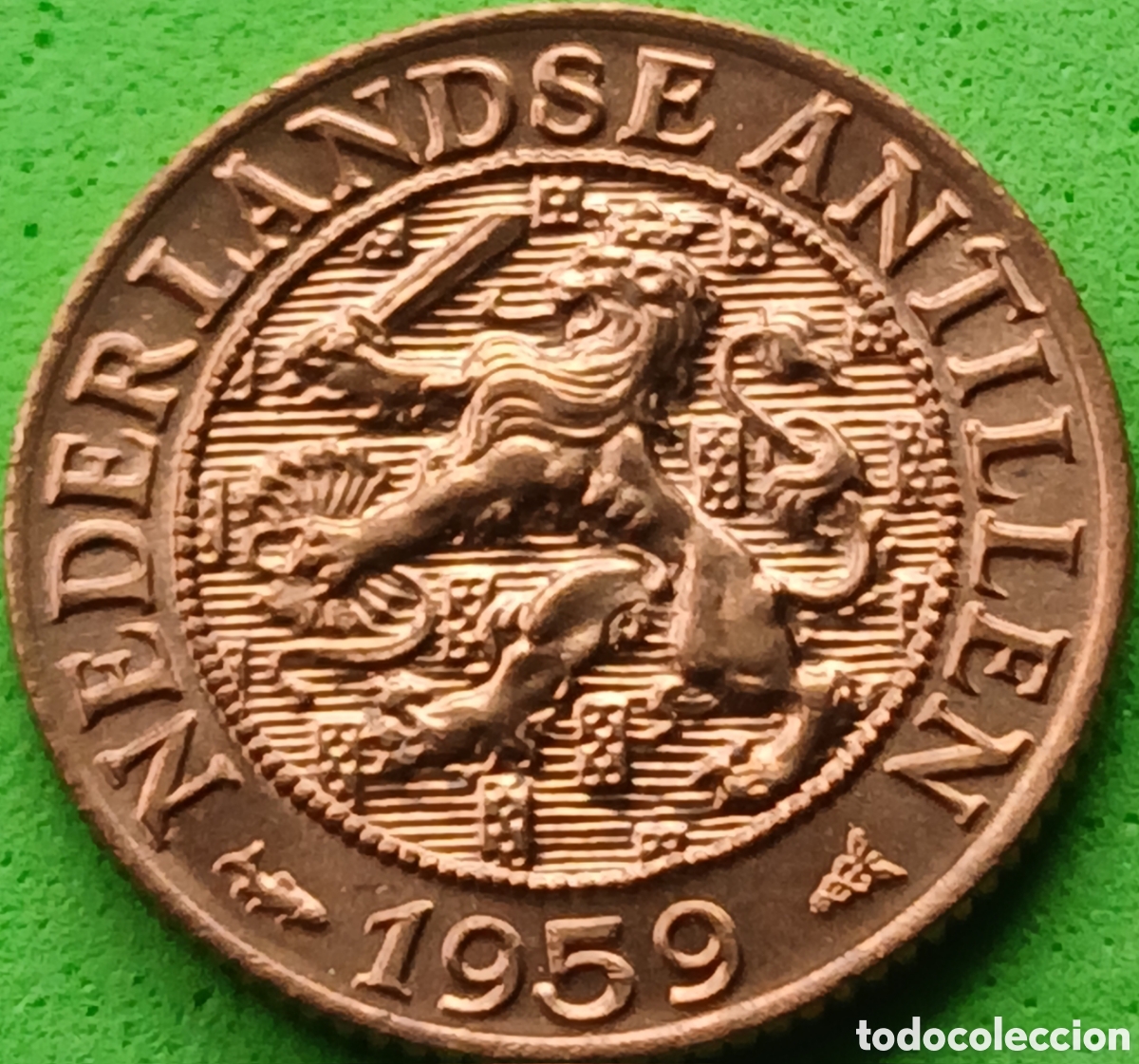 Monedas antiguas de Am&eacute;rica: Antillas Neerlandesas 1 cent 1959 km#1