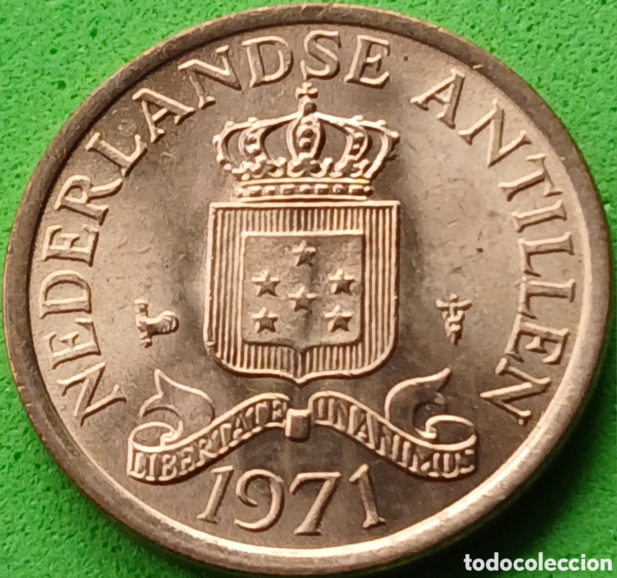 Monedas antiguas de Am&eacute;rica: Antillas Neerlandesas 1 cent 1971 km#8