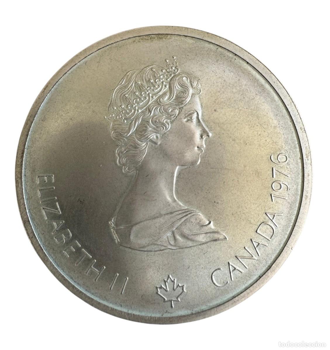 Monedas antiguas de Am&eacute;rica: Canad&aacute;. 10$ 1973 Olimpiada de Montreal, Ag 48,2 gr Ley 0,925 SC/UNC