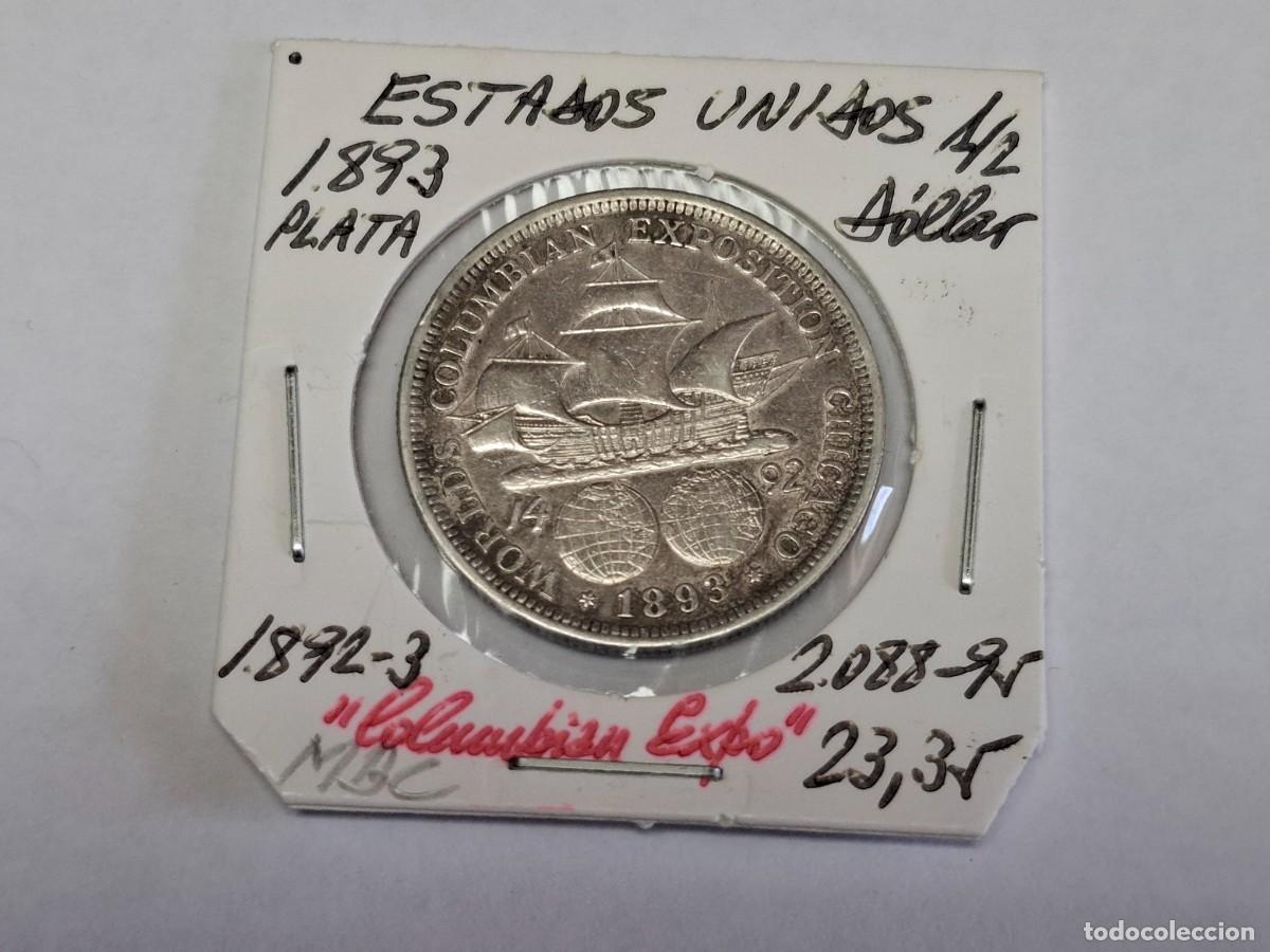 Monedas antiguas de Am&eacute;rica: 1/2 DOLLAR de PLATA de 1893 KM 1892 ESTADOS UNIDOS en MBC