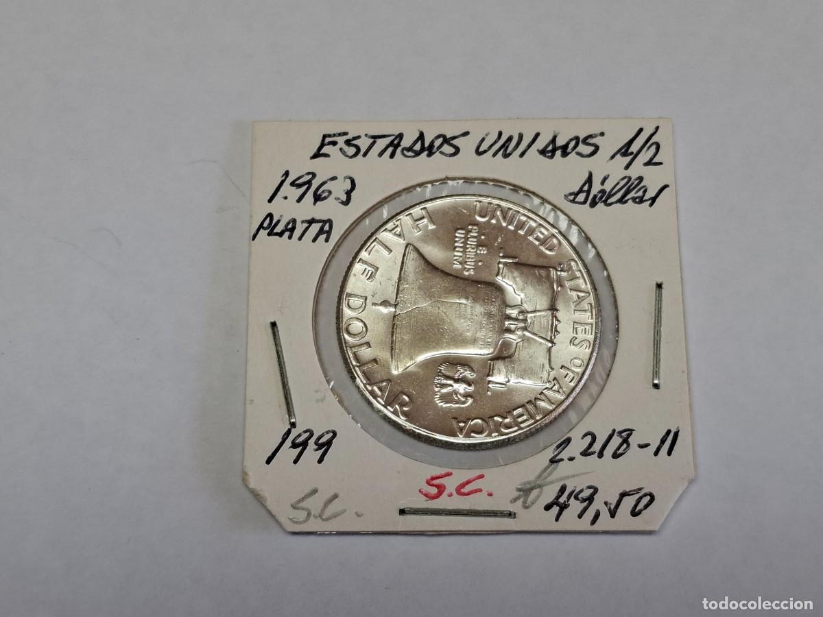 Monedas antiguas de Am&eacute;rica: 1/2 DOLLAR de PLATA de 1963 KM 199 ESTADOS UNIDOS en SIN CIRCULAR