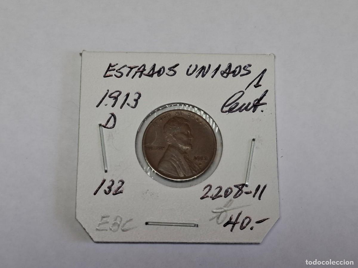 Monedas antiguas de Am&eacute;rica: 1 CENTAVO de 1913 D KM 132 ESTADOS UNIDOS en EBC