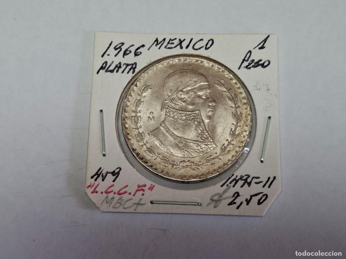 Monedas antiguas de Am&eacute;rica: 1 PESO de PLATA de 1966 KM 459 MEXICO en MBC+