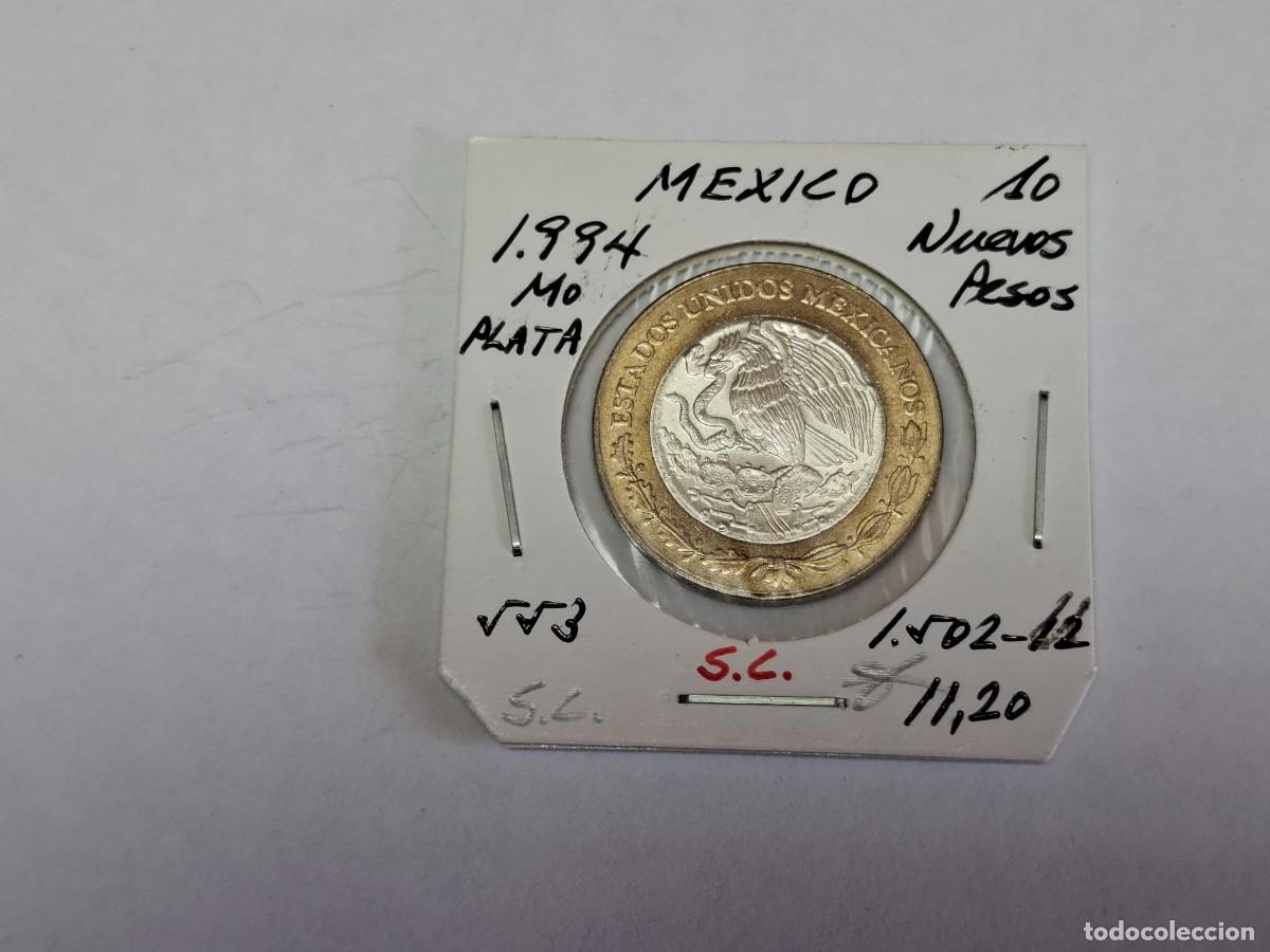 Monedas antiguas de Am&eacute;rica: 10 NUEVOS PESOS de PLATA de 1994 Mo KM 553 MEXICO en SIN CIRCULAR