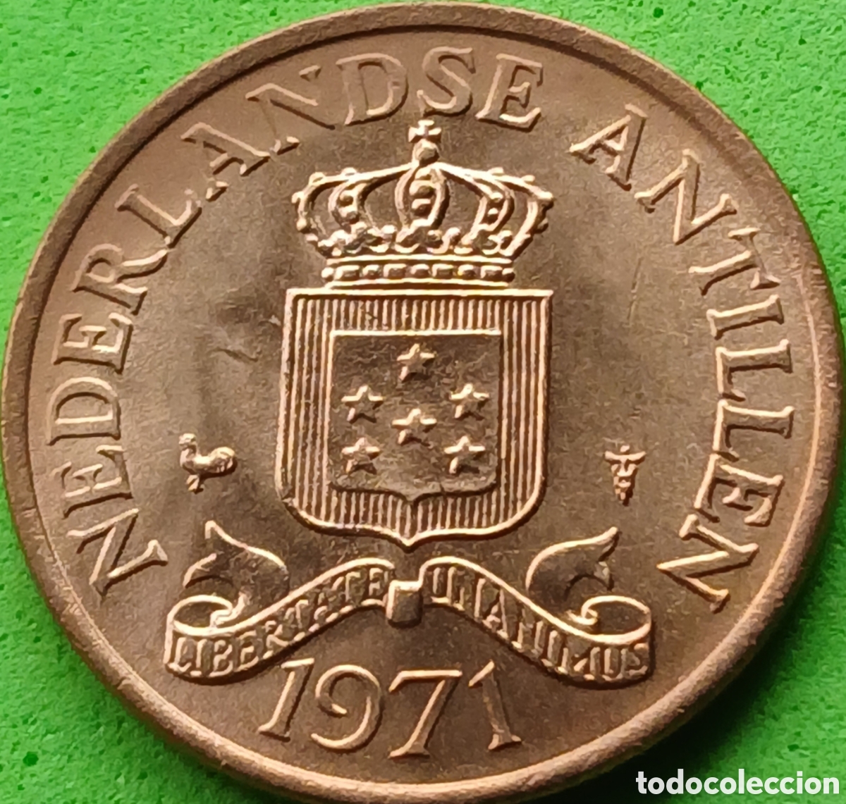 Monedas antiguas de Am&eacute;rica: Antillas Neerlandesas 2&frac12; cent 1971 km#9