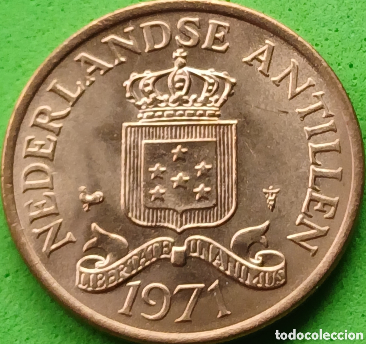Monedas antiguas de Am&eacute;rica: Antillas Neerlandesas 2&frac12; cent 1971 km#9