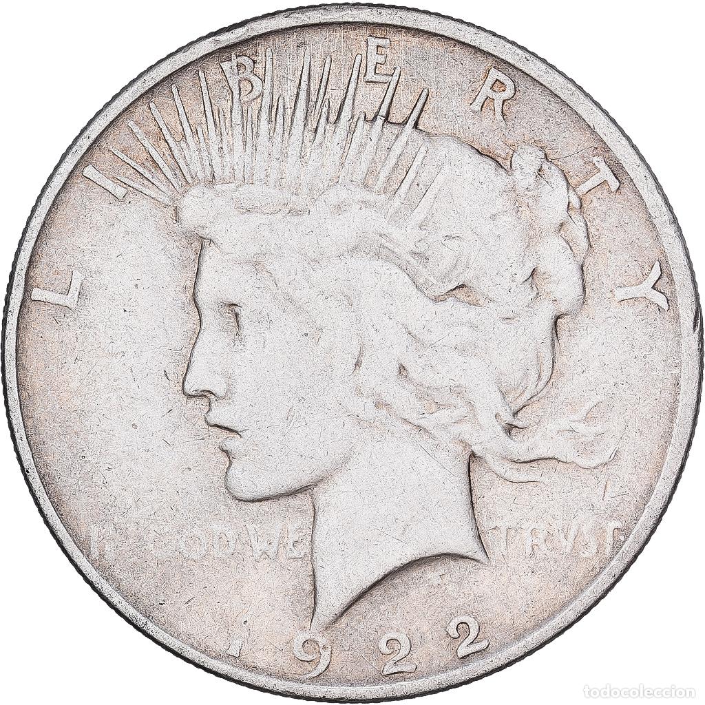 Monedas antiguas de Am&eacute;rica: [#1202951] Estados Unidos, Dollar, Peace Dollar, 1922, Philadelphia, Plata, BC+, KM:150