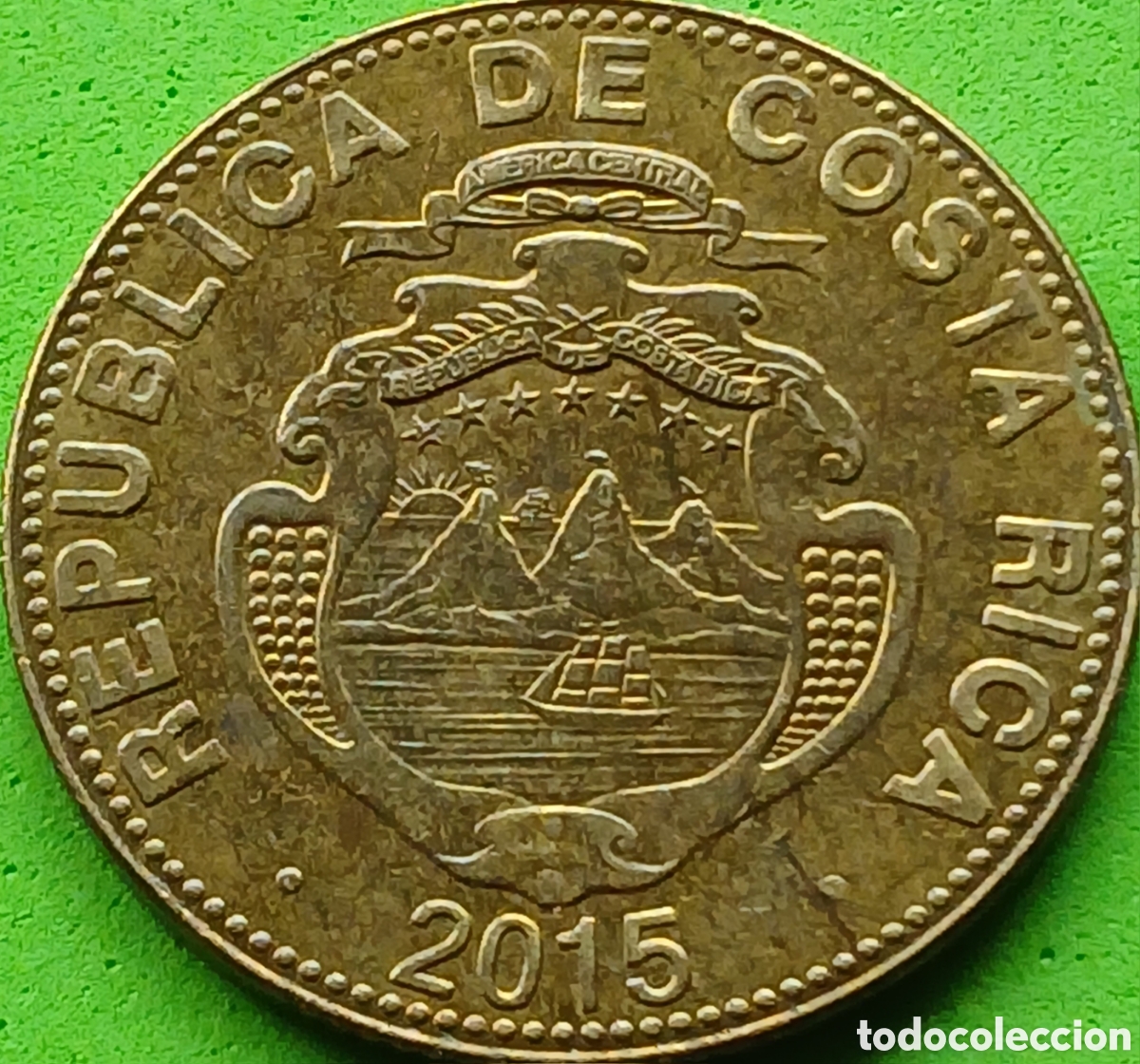 Monedas antiguas de Am&eacute;rica: Costa Rica 500 colones 2015 km#239.1a poco com&uacute;n!