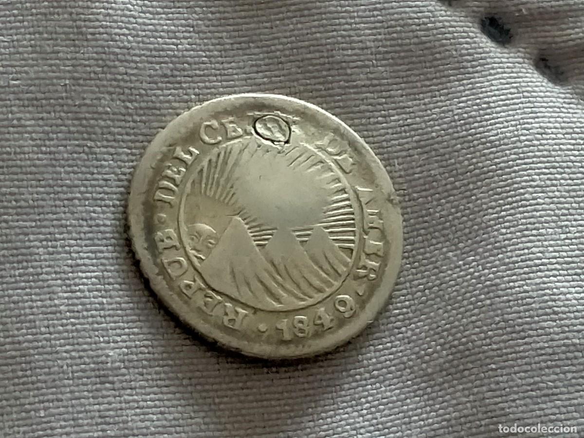 Monedas antiguas de Am&eacute;rica: moneda costa rica 1849 creo de plata
