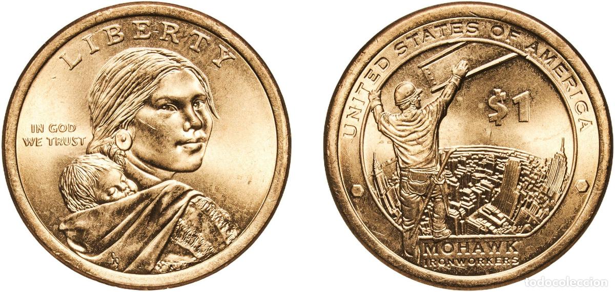 Monedas antiguas de Am&eacute;rica: United States Federal republic 2015 P 1 Dollar &rdquo;Native American Dollar&rdquo; (Mohawk Ironworkers) Mangan