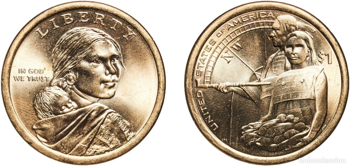 Monedas antiguas de Am&eacute;rica: United States Federal republic 2014 D 1 Dollar &rdquo;Native American Dollar&rdquo; (Lewis and Clark Expedition