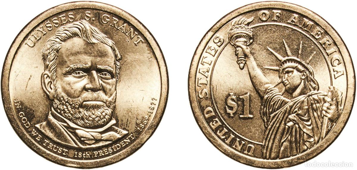 Monedas antiguas de Am&eacute;rica: United States Federal republic 2011 P 1 Dollar (Ulysses S. Grant) Manganese brass clad copper Phila